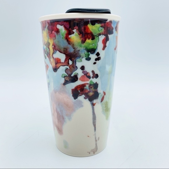 Starbucks 2015 Watercolor Barista Art Shelby Kregel  12oz Tumbler World Map - Picture 2 of 6